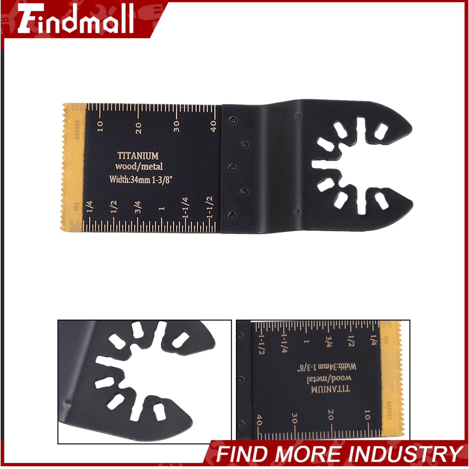 Findmall 30 PCS Japanese Tooth Multi Tool Blades Titanium Oscillating Saw Blades