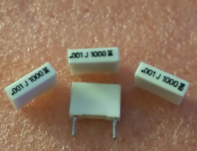 .001uF 1000V Film Capacitor 1KV .001mfd 1,000 Volts Box capacitor New 6pcs(C9B5)