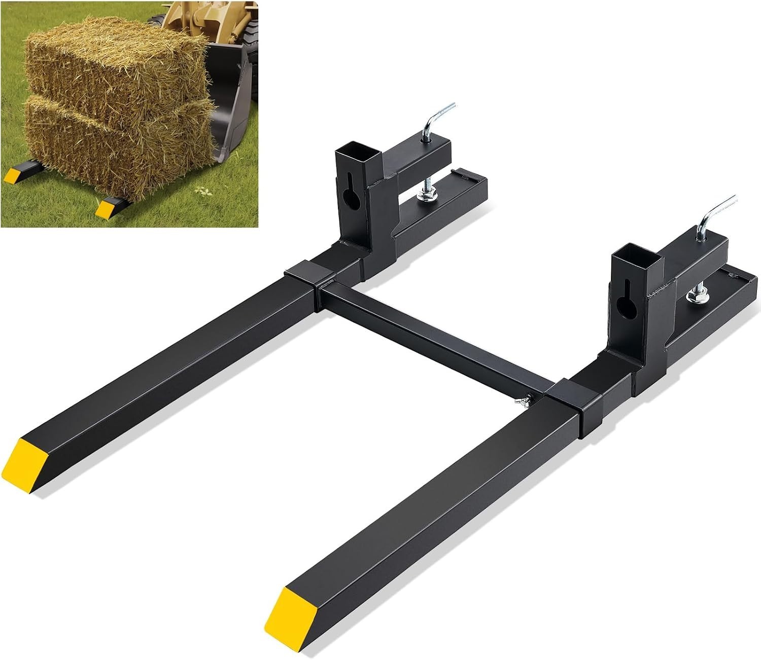 Vevor Clamp On Pallet Forks 2000 Lbs 43 Inch Tractor Bucket