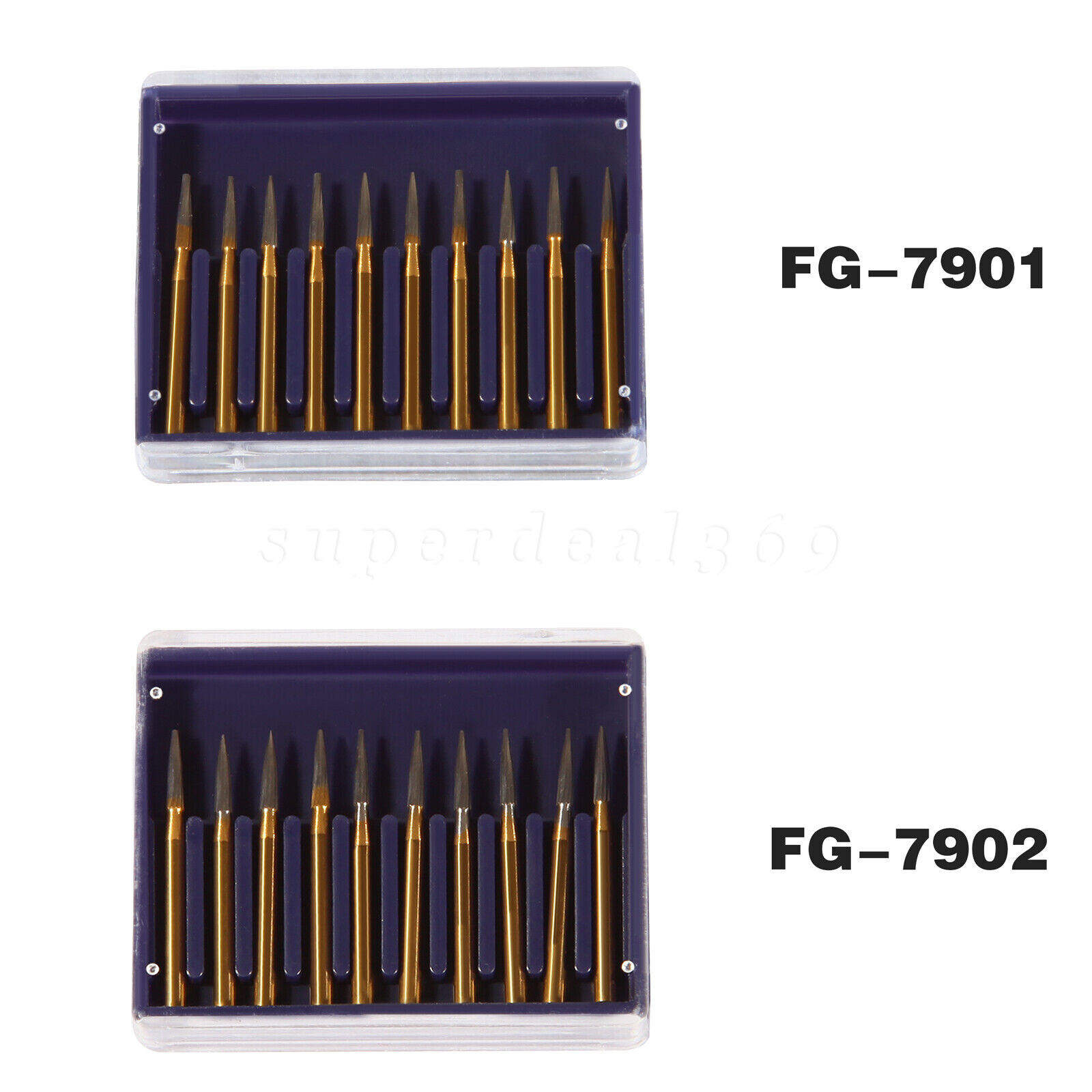 Dental Bur Trimming & Finishing Gold Carbide Burs FG 7901 /7902 /7406 /7408 ns