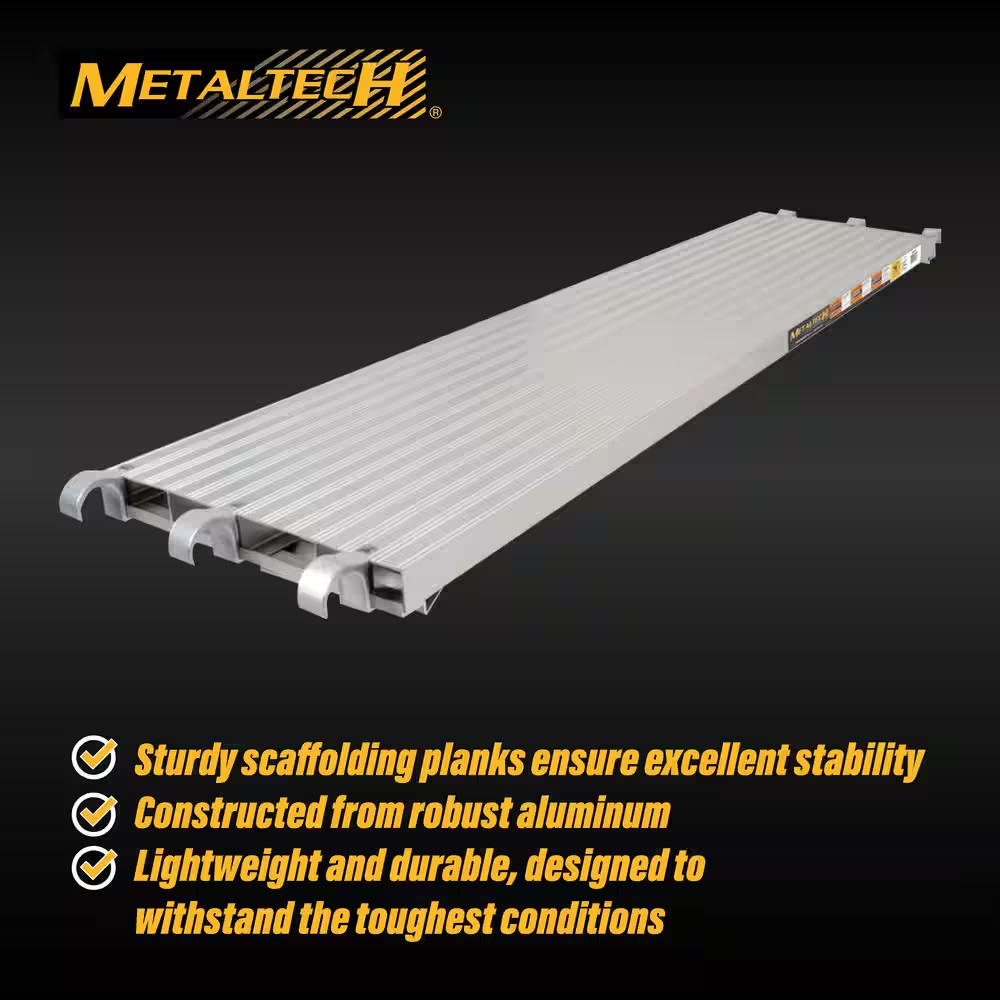 7 Ft. L X 19 In. W All-Aluminum Scaffold Platform and Plank for Standard and Arc