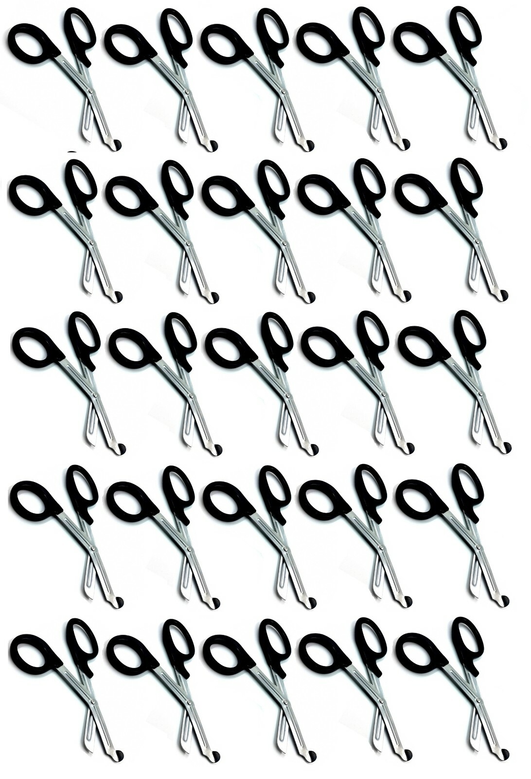 25 Pairs Trauma Shears Bandage Scissors 7 1/4″ Black