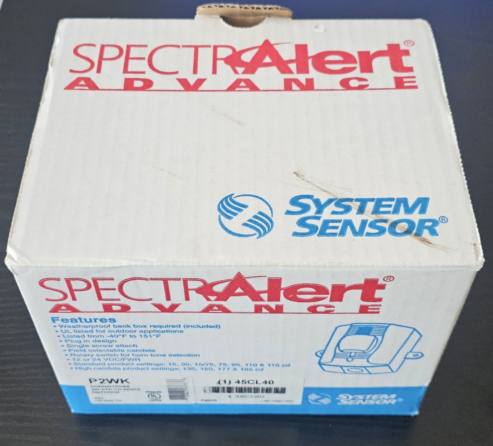 System Sensor P2WK. Outdoor Horn Strobe, 2 Wire, White.