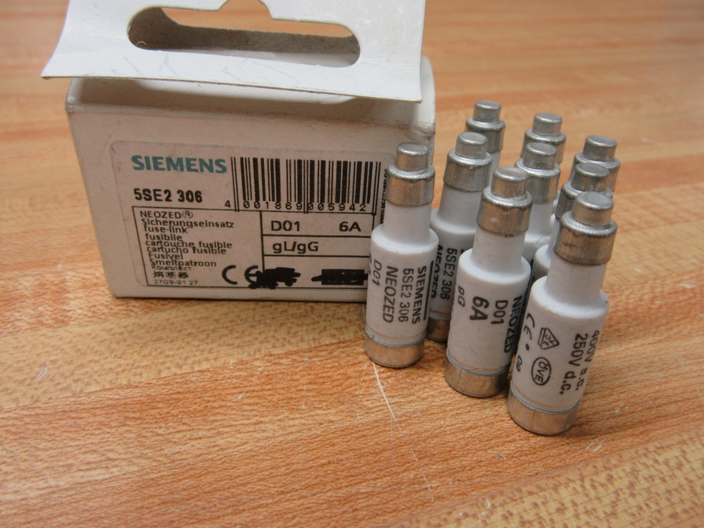 Siemens 5SE2 306 Neosed Fuse-Link 5SE2306 (Pack of 9)
