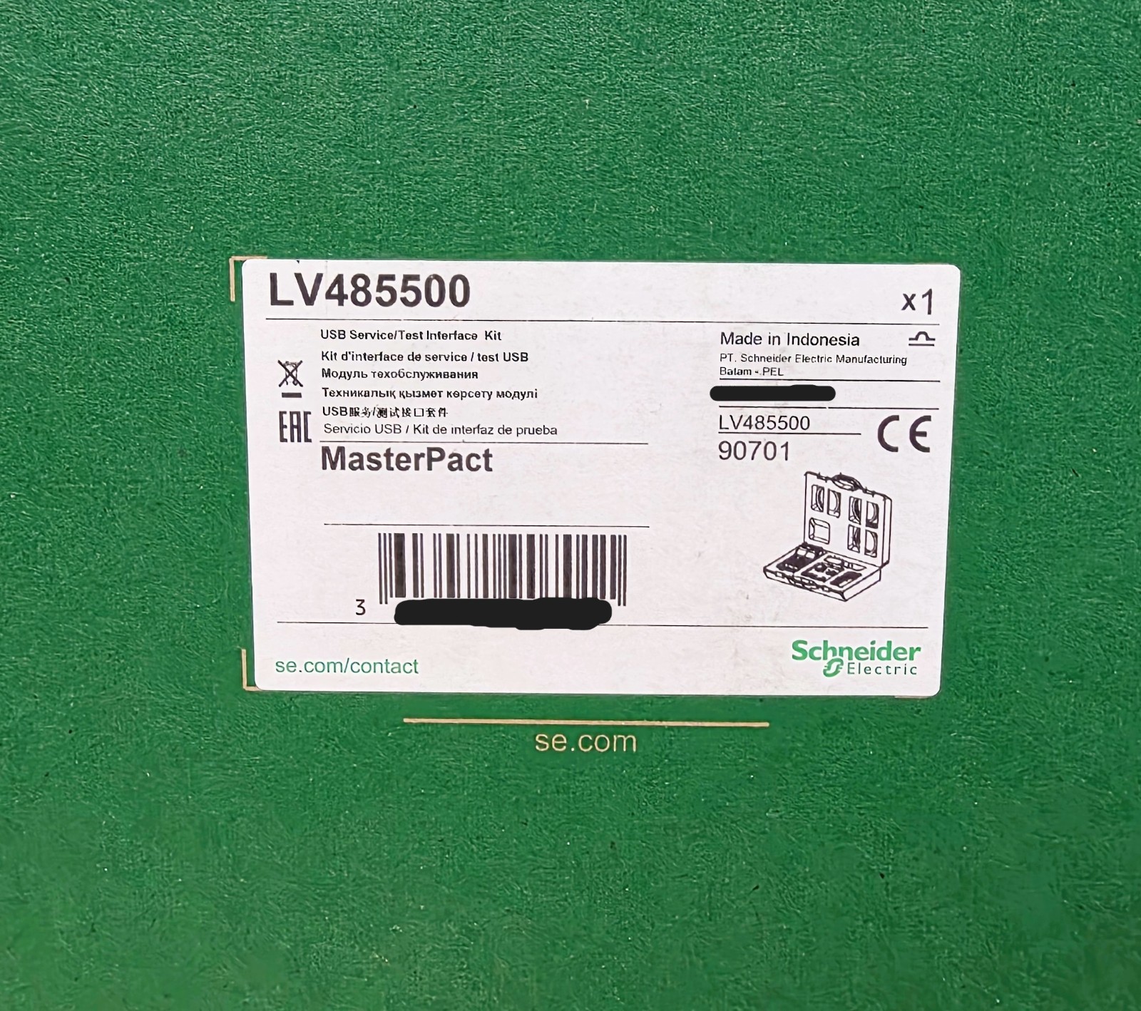 Schneider Electric LV485500 Service Interface Test Kit. Sealed Factory Box