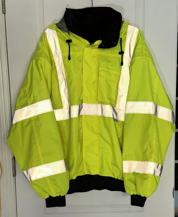 Occunomix High Visibility Saftey Work Bomber Jacket 3X LUX-TJBJ Hi Vis 3XL