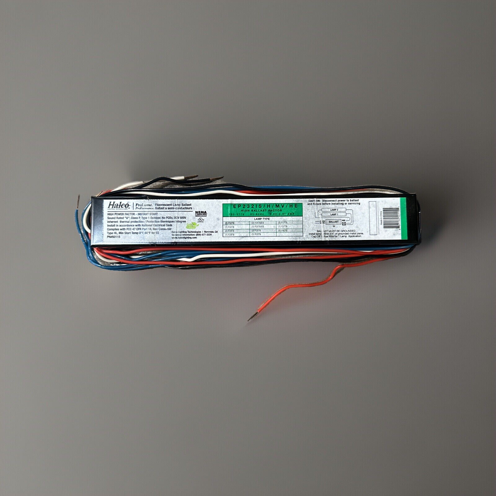 🔴(1) Halco ProLume EP232IS/H/MV/HE Fluorescent Ballast 120-277V‼️