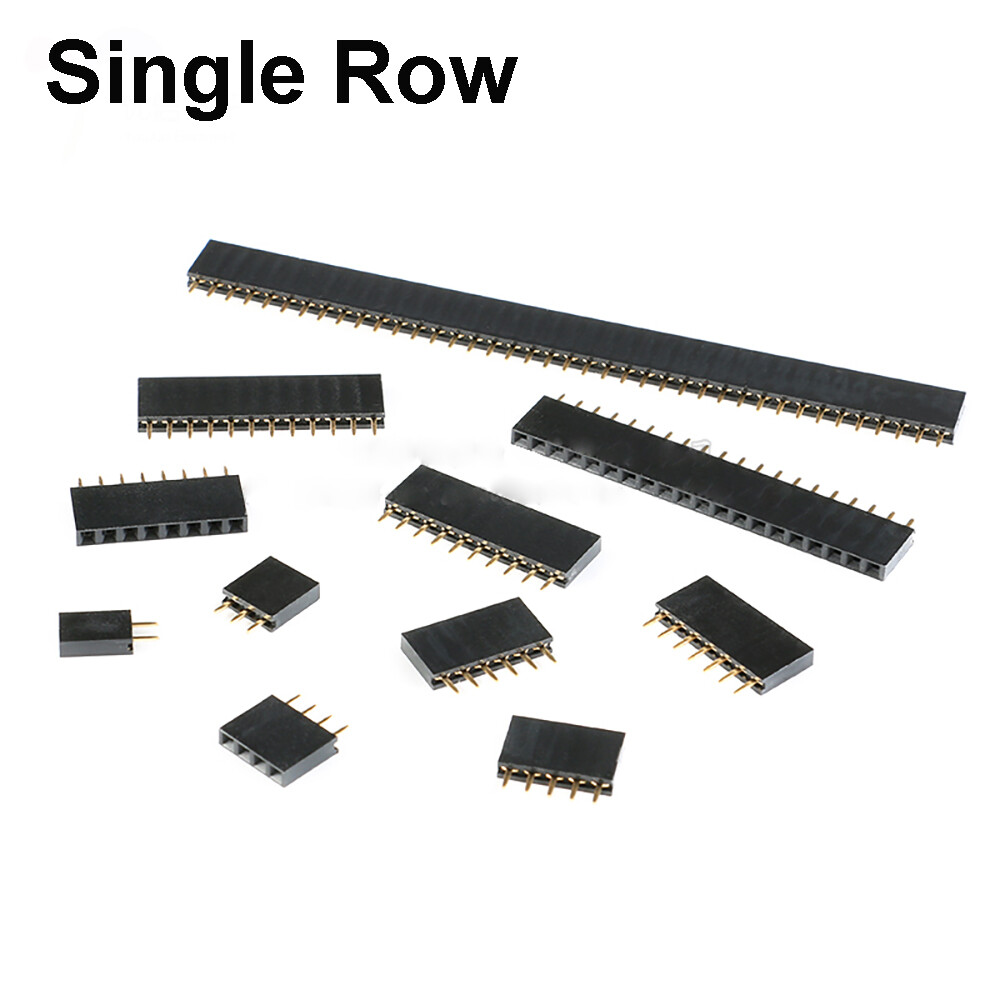 2.54mm 0.1″ PCB Header Vertical Female Socket Connector – Single Double Row