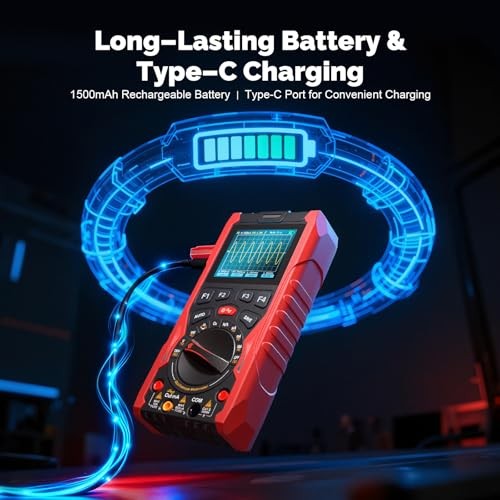 Handheld 3-in-1 Oscilloscope Multimeter Signal Gen 12MHz 50MS/s True RMS HO-13