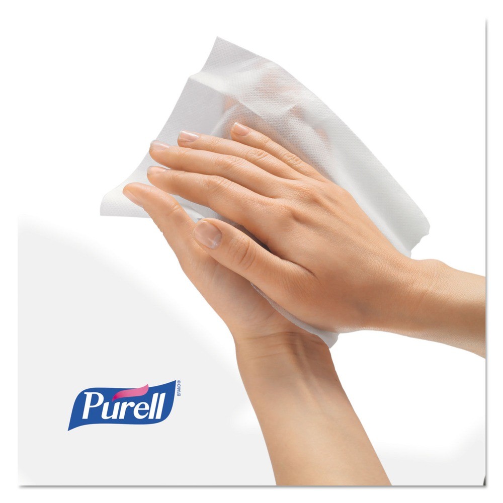 Purell 911306EA 6.75 in. x 6 in. Sanitizing Hand Wipes – Fresh Citrus, White New