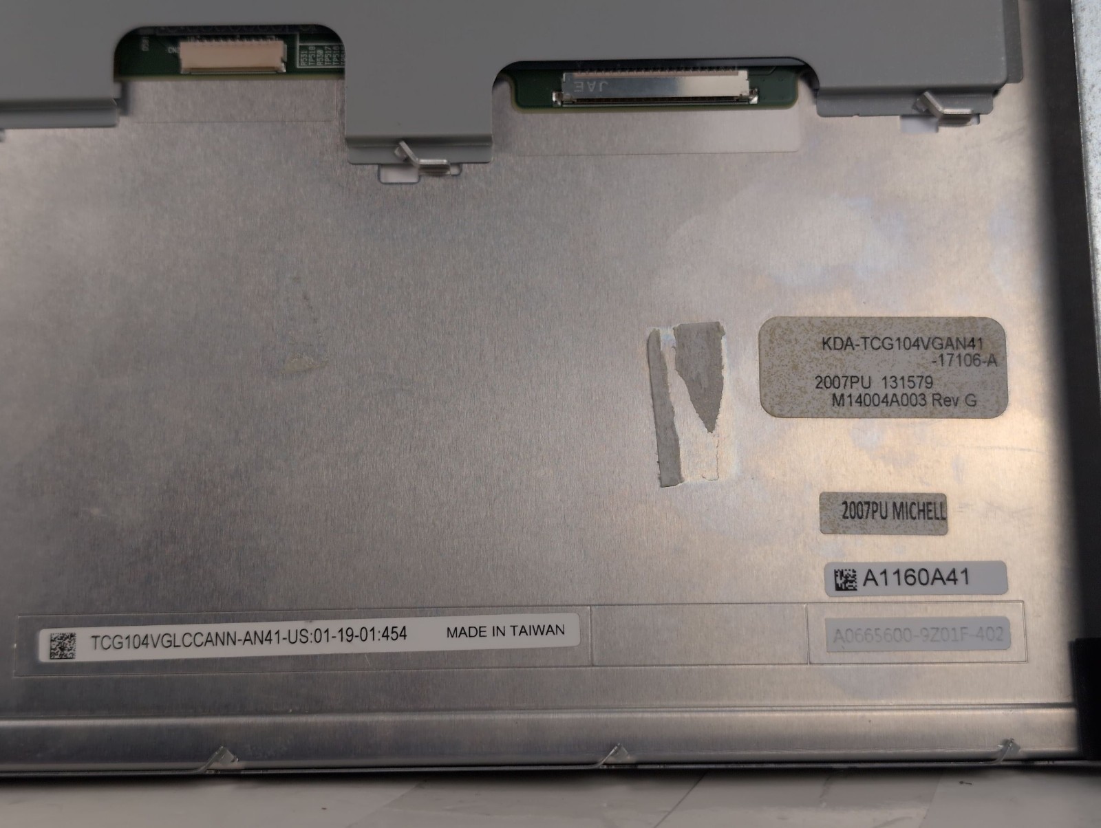 KDA-TCG104VGAN41-17106-A A0665600-9Z01F-402 M14004A003 Rev G LCD Display Screen