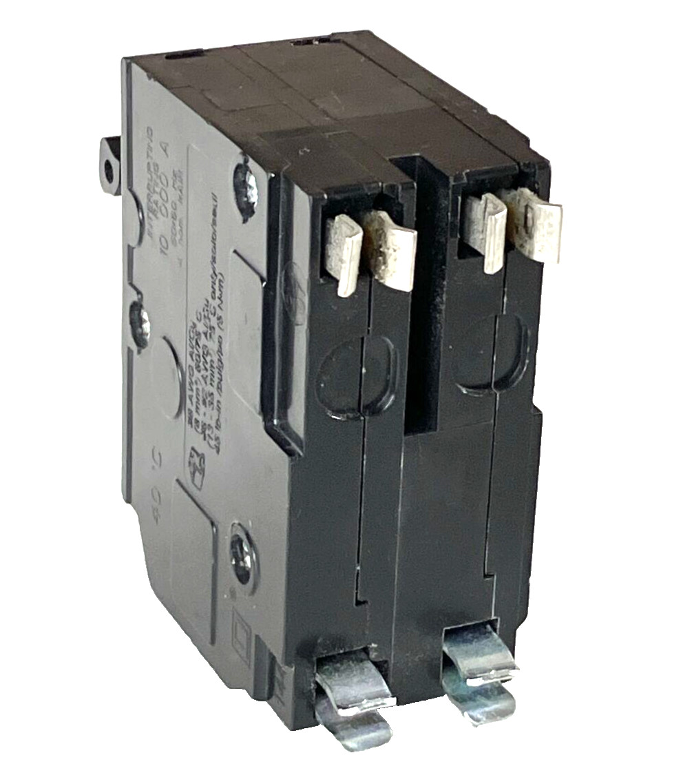 Square D Circuit Breaker QO 60A 2 pole 120/240VAC 10kA Yellow «D» QO260 used