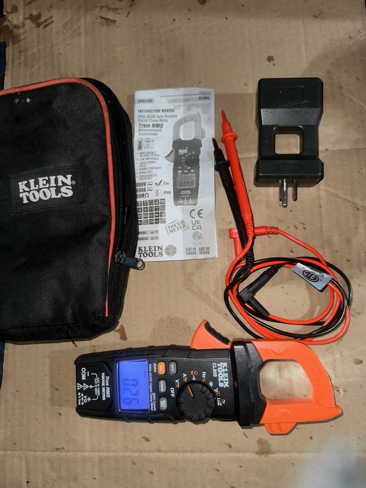 Klein Tools CL800 AC/DC True RMS Auto-Ranging Digital Clamp Meter