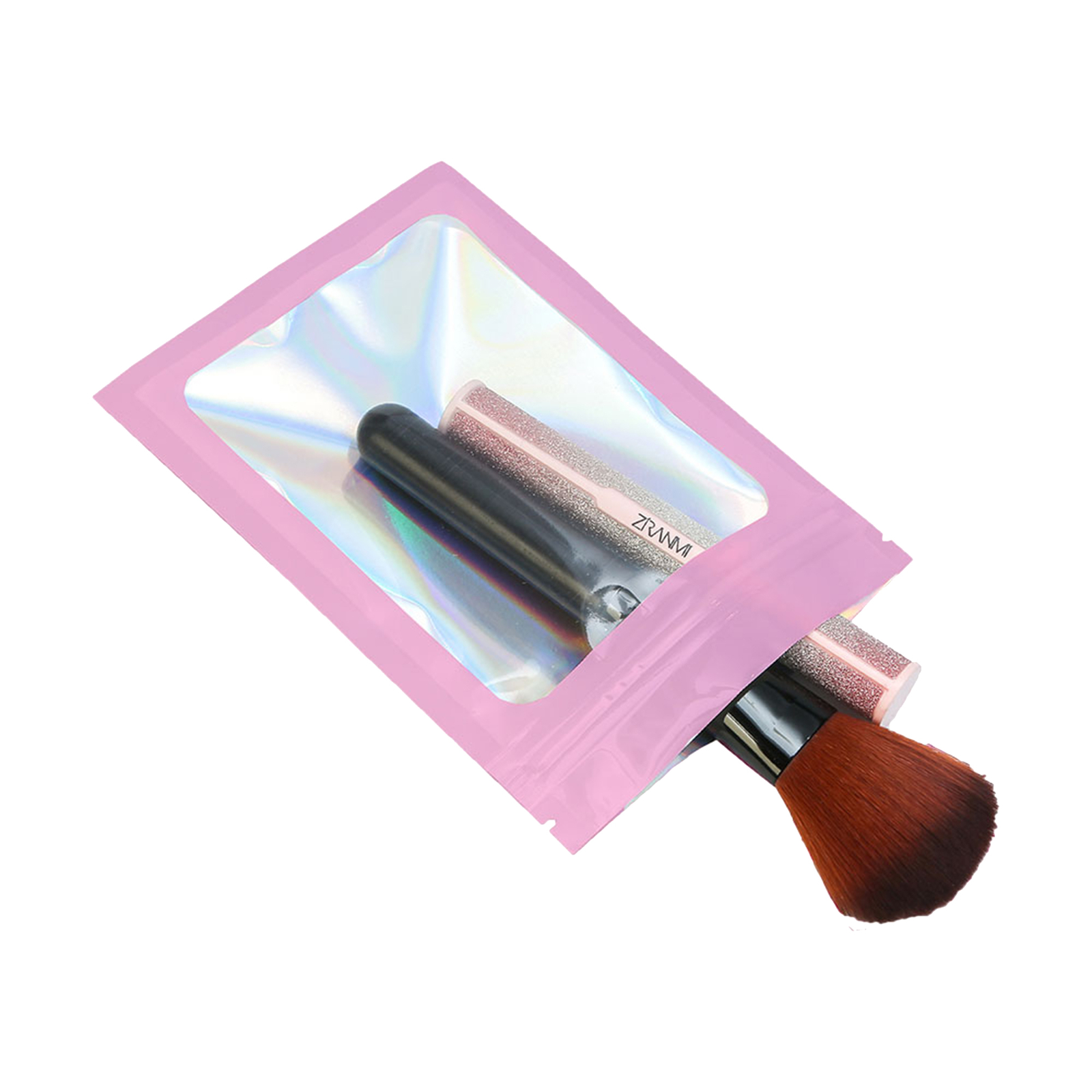 Pink & Holographic Mylar Foil Bags Resealable Zipper Seal Pouch Multi-QTY Pick