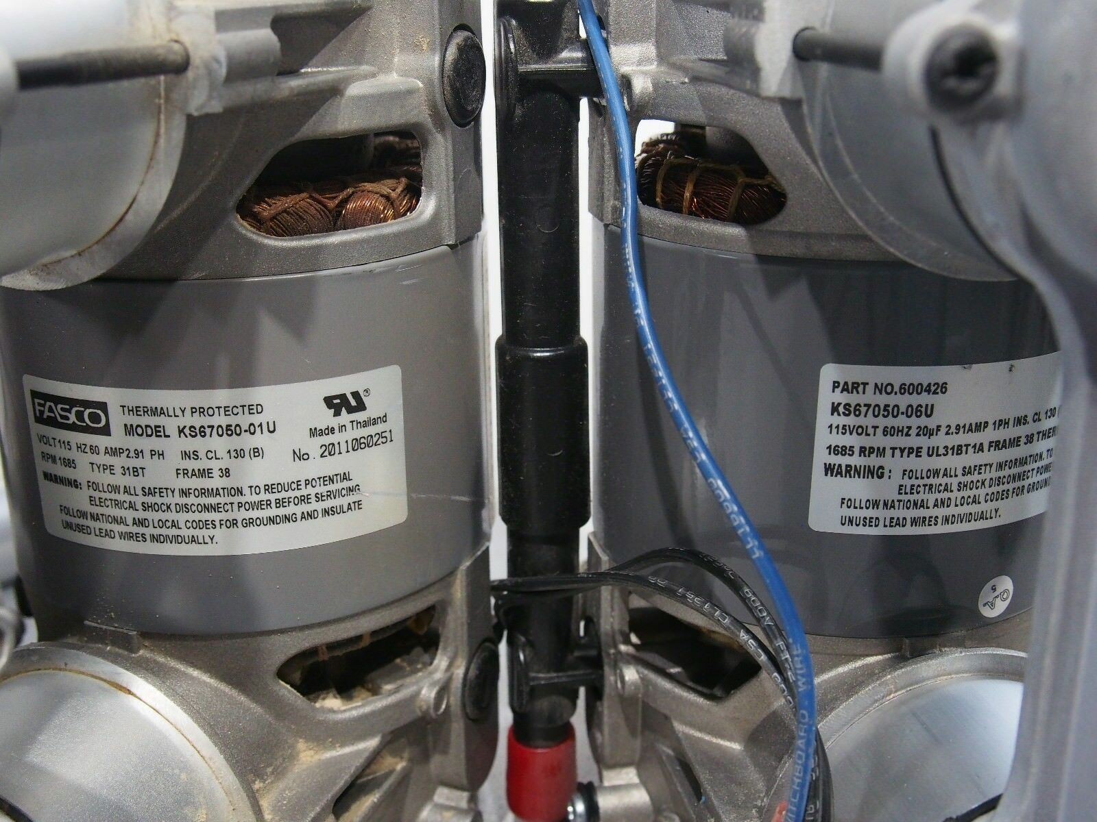 Thomas 2450AE Fasco KS67050 Vacuum Air Compressor Pump 20-27 In Hg 60-100 Psi