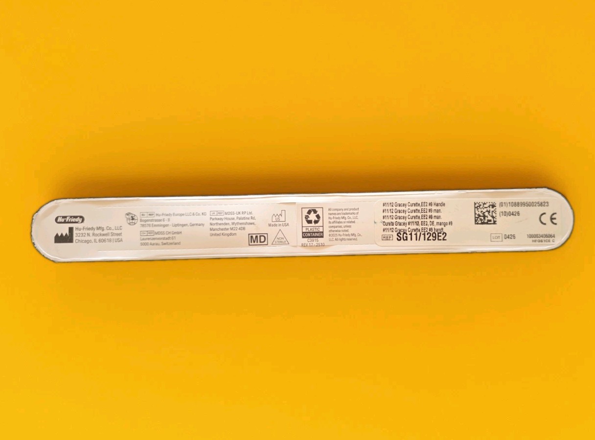 Hu-Friedy SG11/129E2 Gracey Curette Dental Hygiene Scaler, 9 Everedge