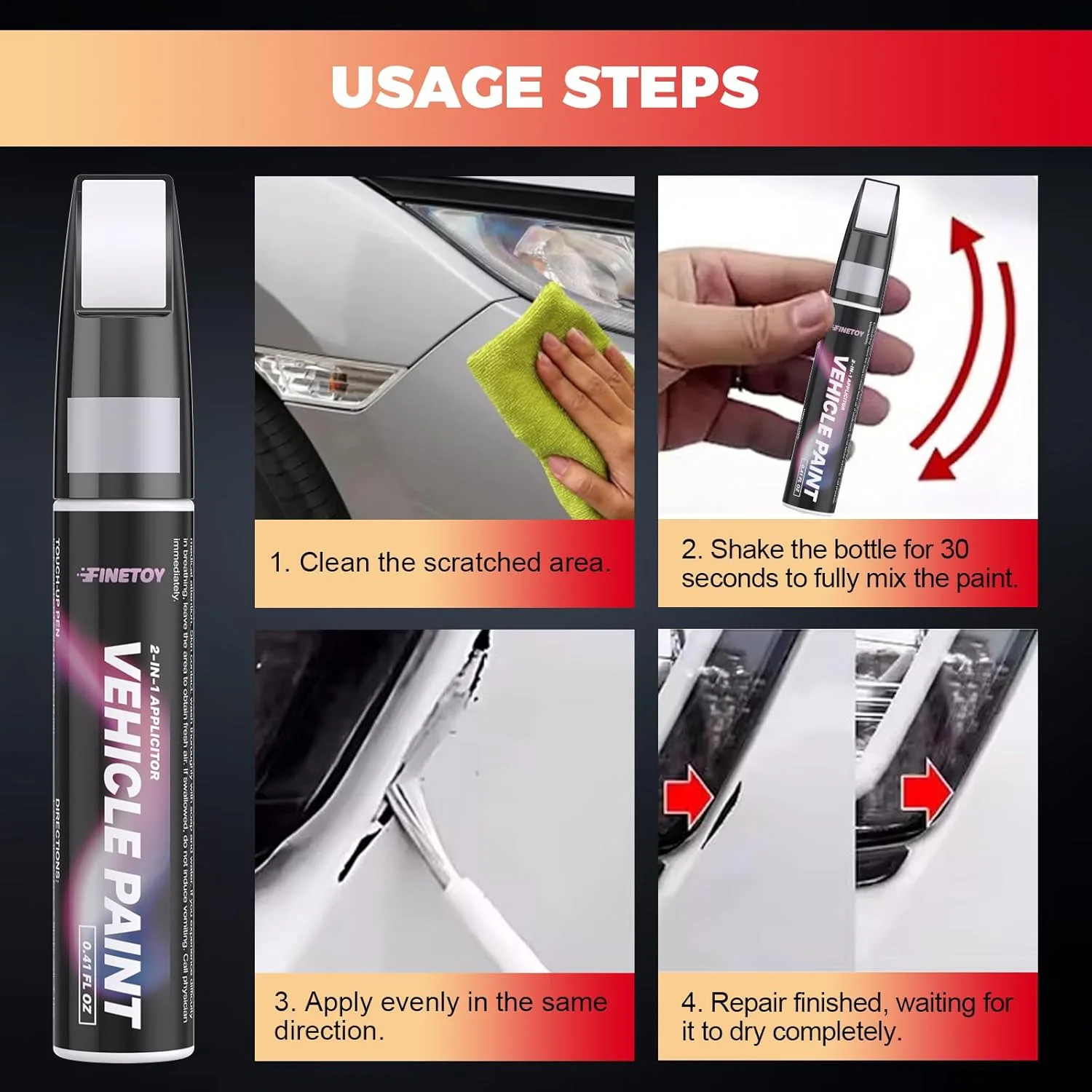 Satin White Pearl Tricoat (37J) for Subaru Touch Up Paint Quick & Easy Fix fo…
