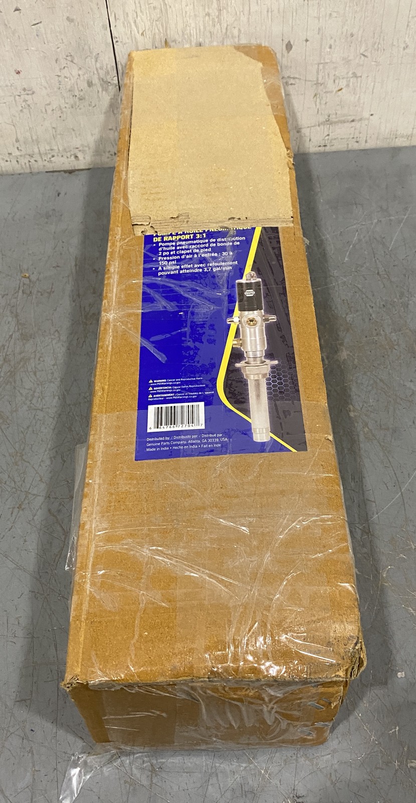 NAPA Air Operated 3:1 Ratio Oil Pump 700-2831