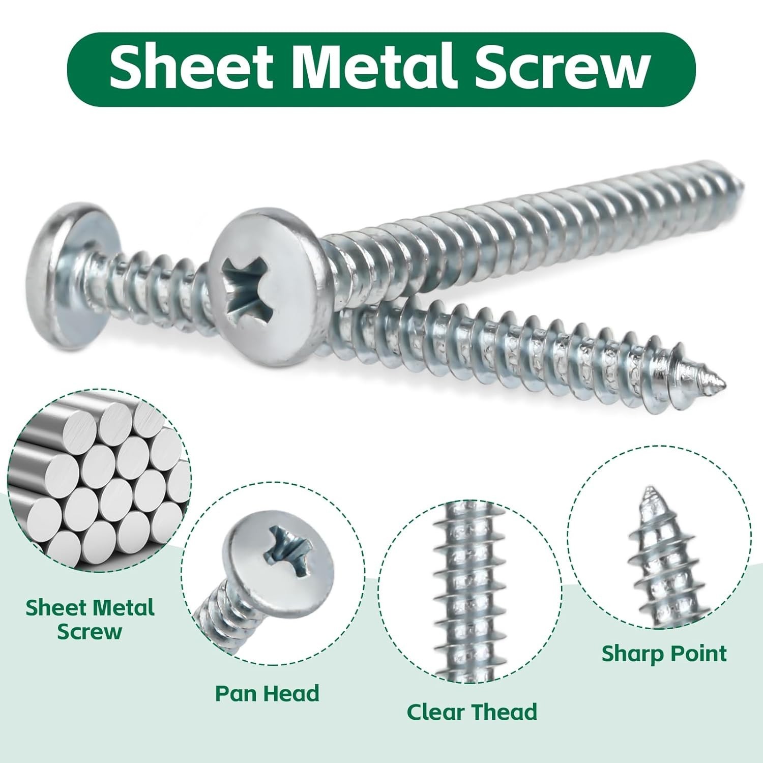 50Pcs Sheet Metal Screw, Septic Tank Riser Screw for Tuf-Tite Risers and Lids…