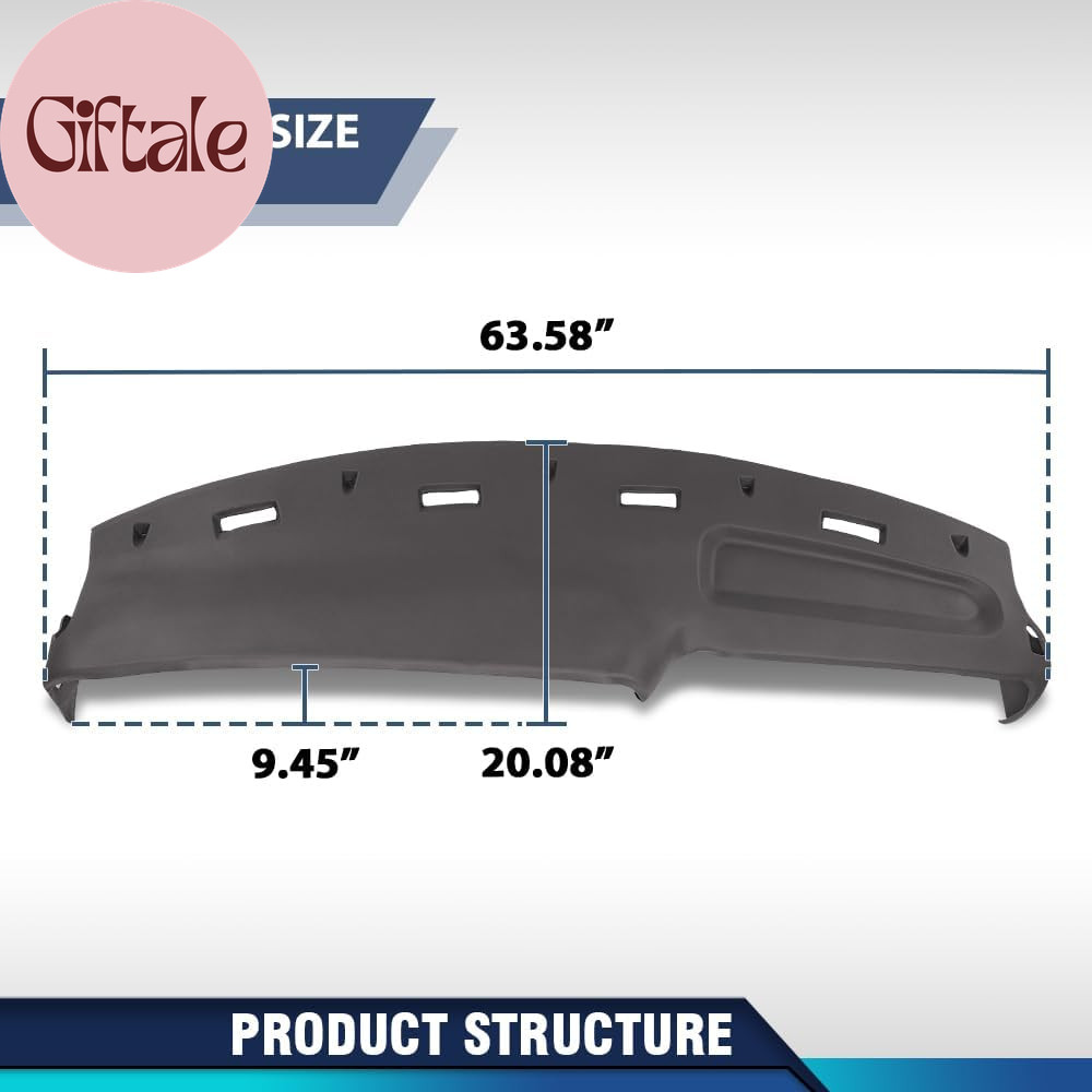 TPE Dash Cover Dashboard Panel, Compatible with Dodge Ram 1500 2500 3500 Truck 1