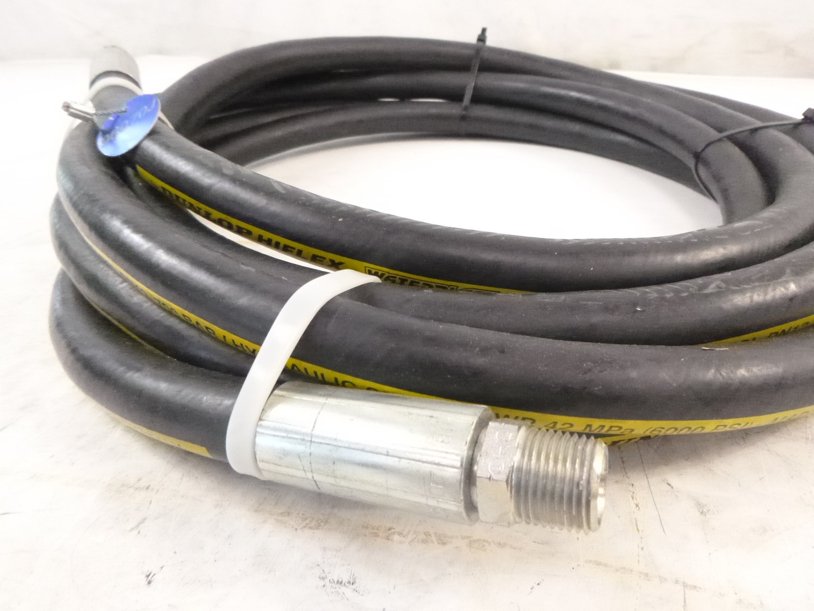 20′ Dunlop Hiflex Waterblast 10 Hydraulic Hose 1/2″ Max WP 10000psi 700 Bar