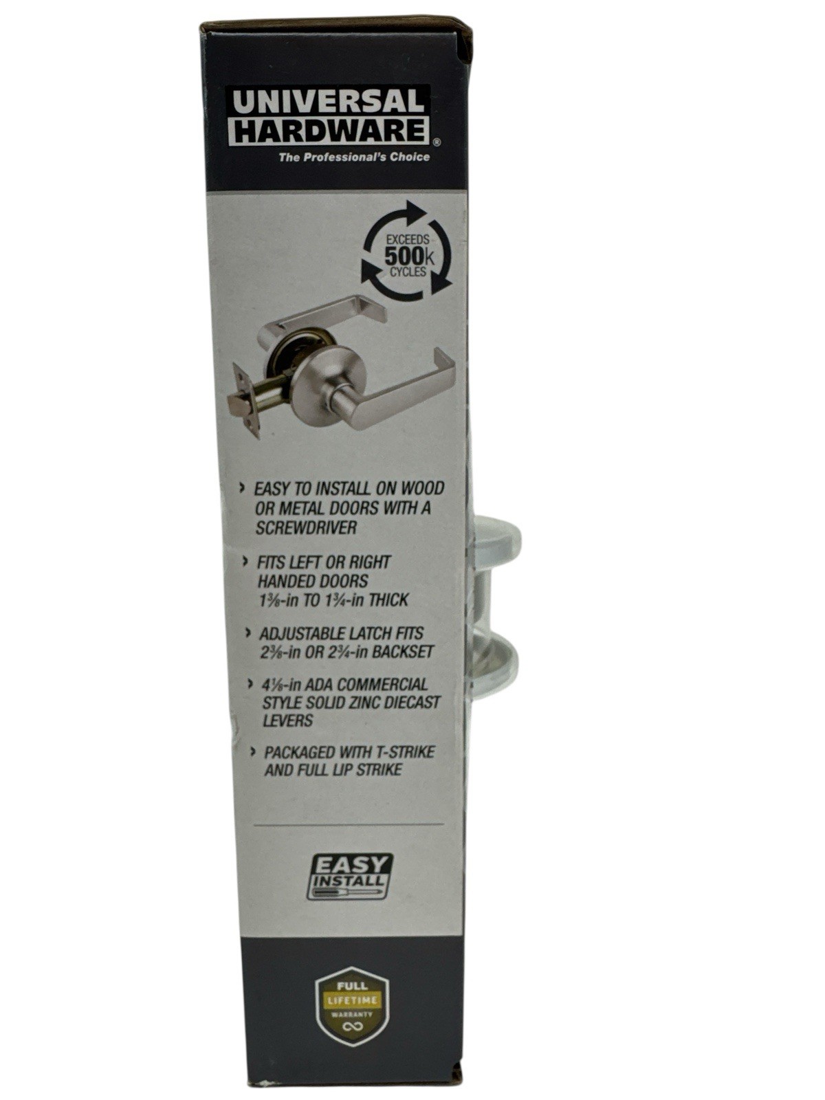 Universal Hardware Door Lever Commercial Passage Satin Chrome UH40047 Lot of 3