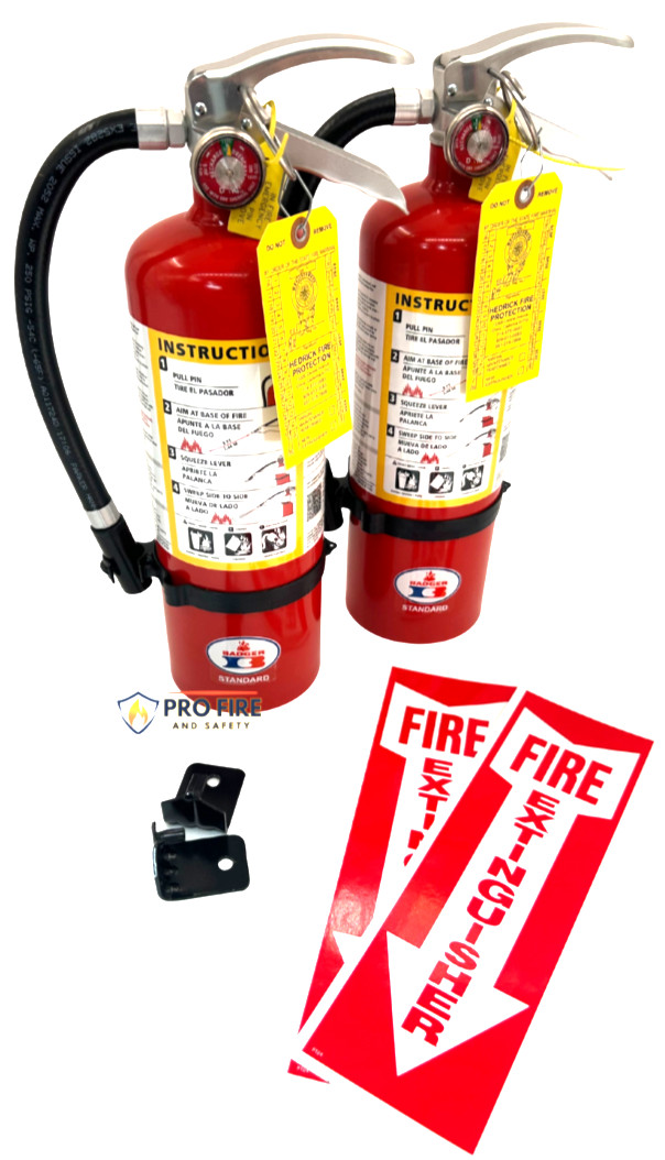 New 5LB Badger – ABC Dry Chemical Fire Extinguisher with cert tags (2 pack)