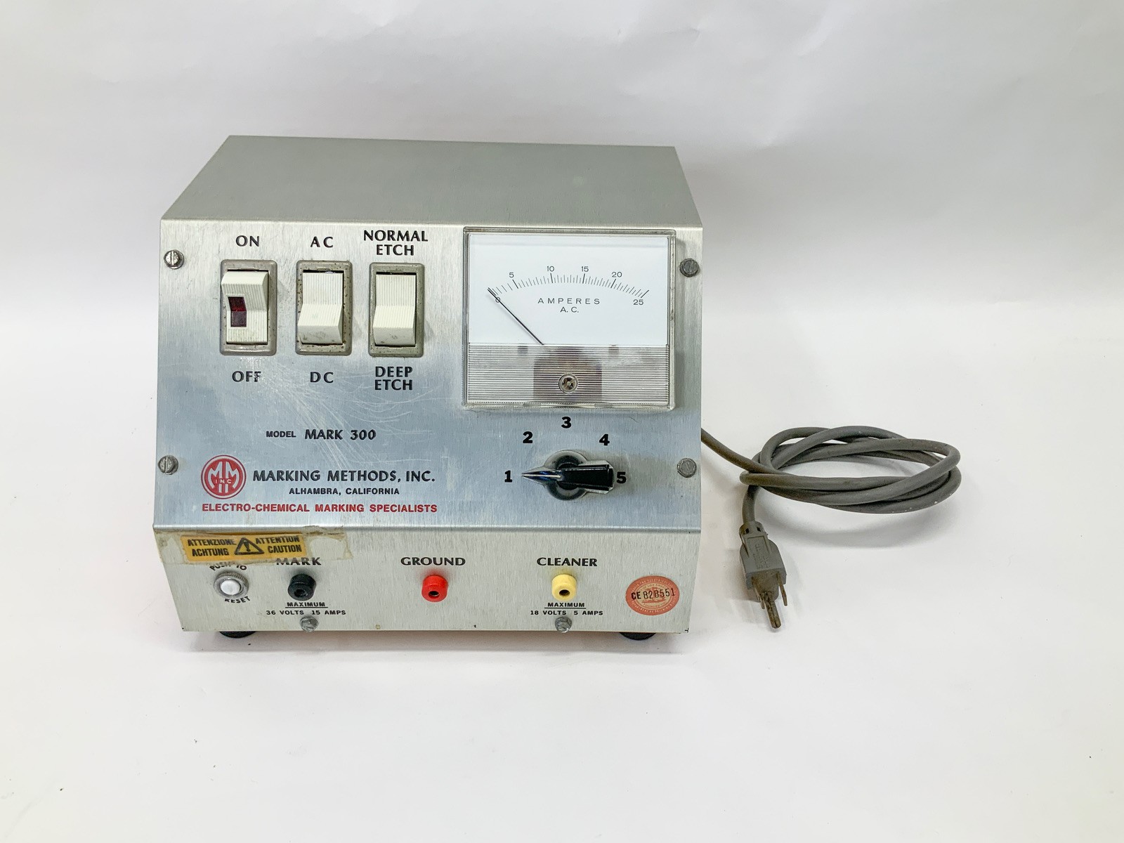 Marking Methods Inc Mark 300 Electro Chemical Etching System – TESTED Works