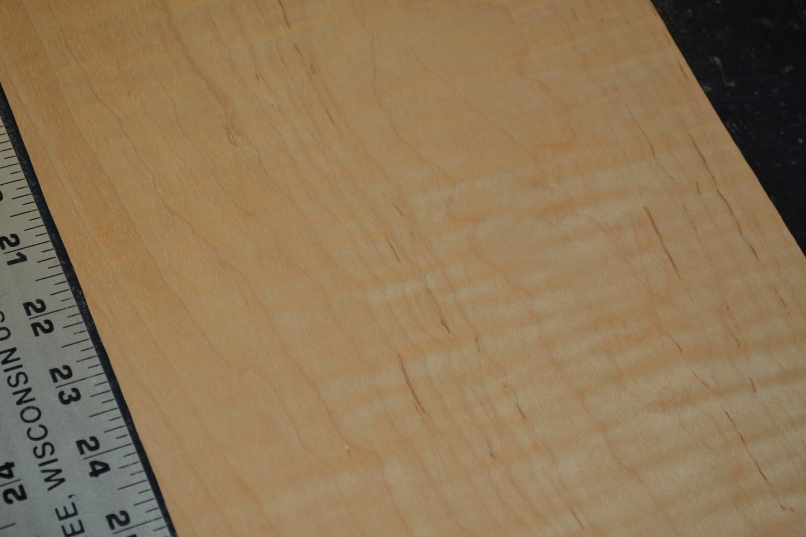 Flame Maple Raw Wood Veneer Sheet 9 x 29 inches 1/42nd 4671-76