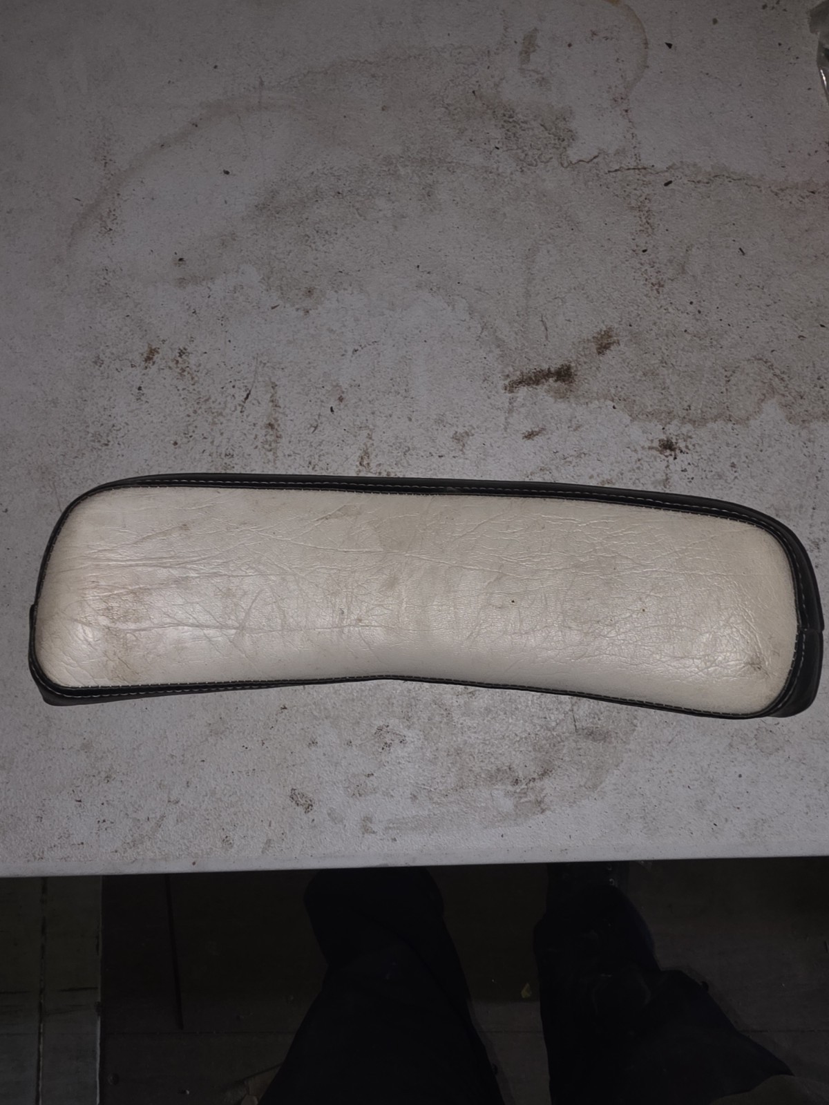 Black And White Tractor Seat Back Rest Curved 4″x16″