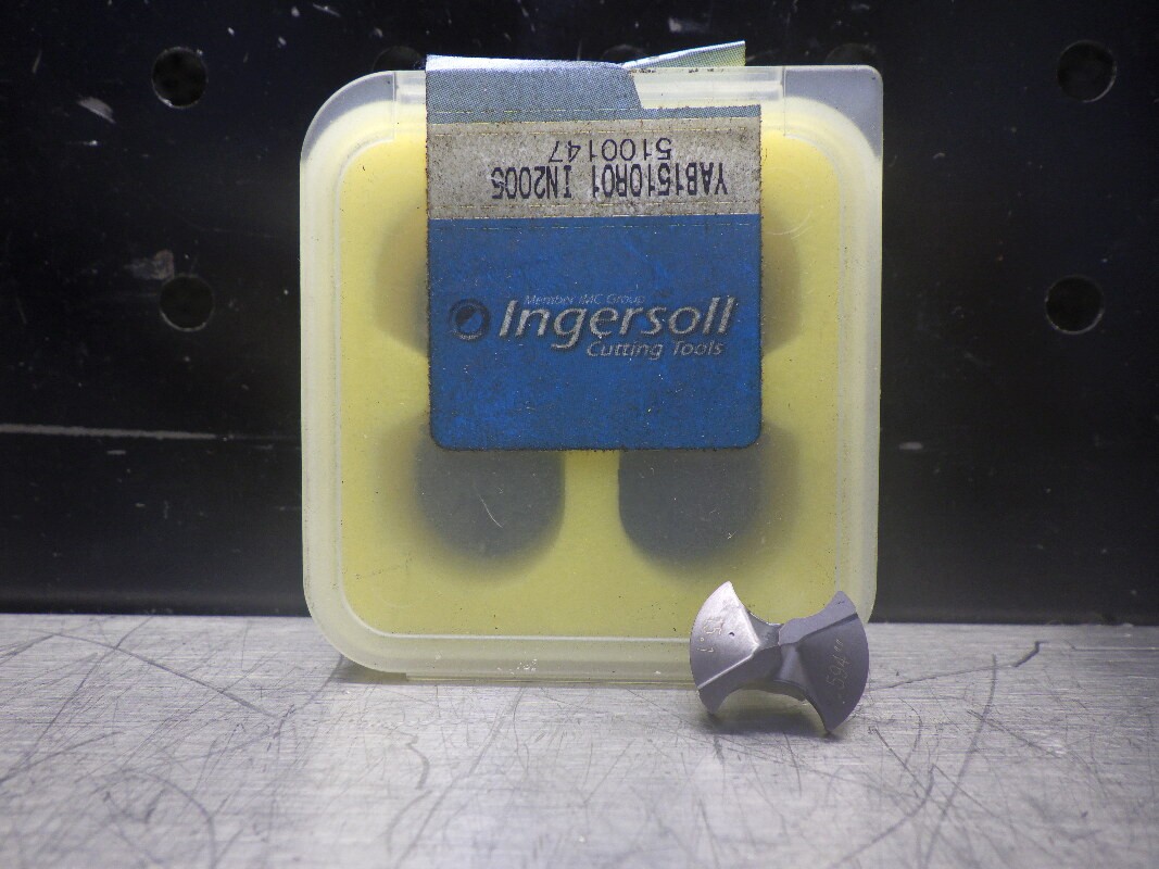 Ingersoll 15.1mm Carbide Drill Tip Insert QTY2 YAB1510R01 IN2005 (LOC2845A)