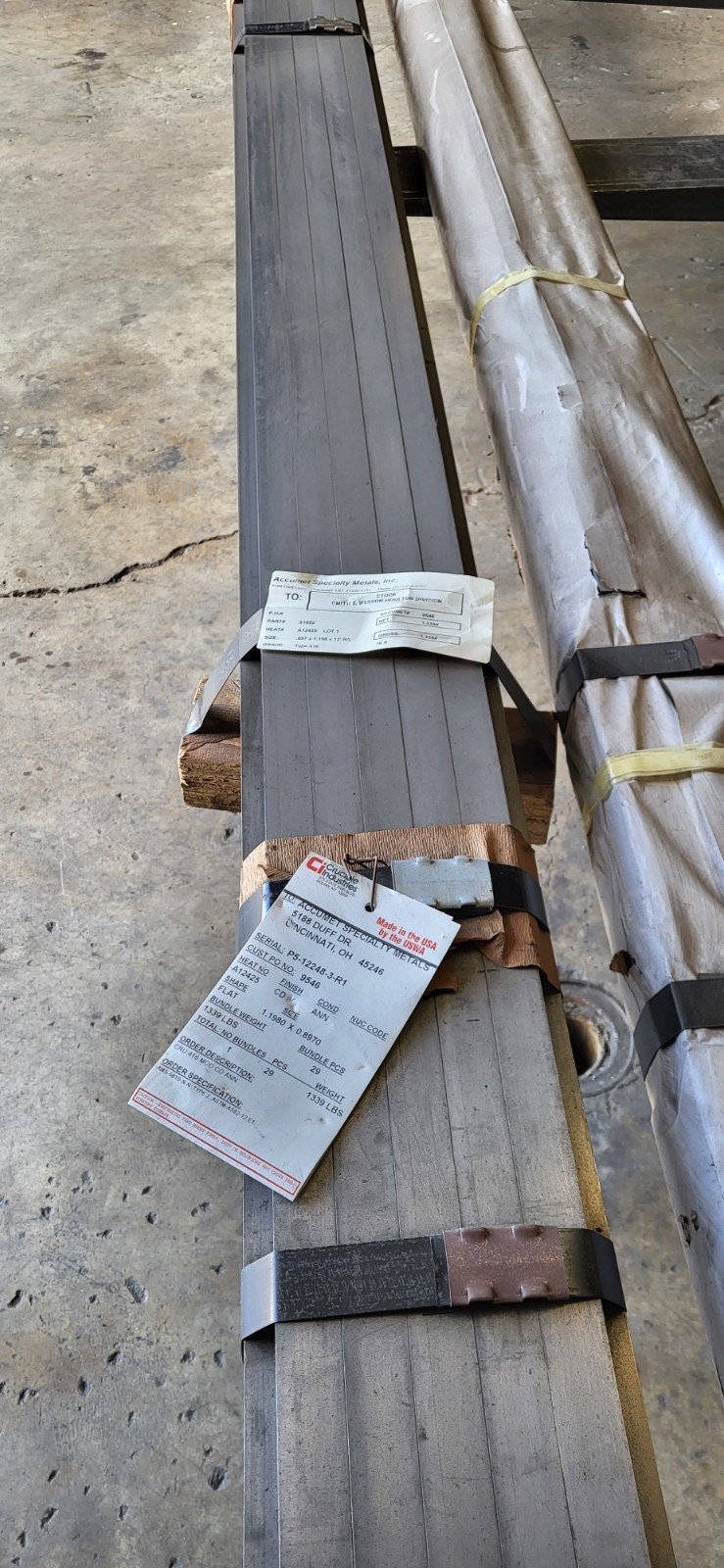 416 Stainless Steel Bar – 1 Foot Sections – .897″ × 1.198″ – Free Shipping