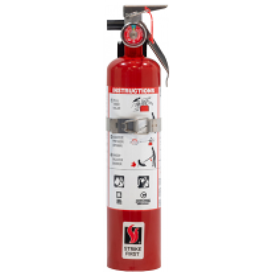 2.5 lb Fire Extinguisher ABC Dry Chemical DOT Vehicle Marine Bracket w 2023 tag