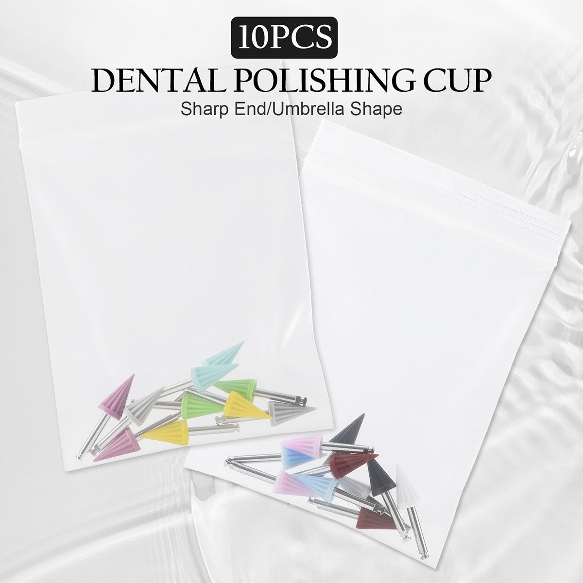 10pc Dental Silicone Rubber Tapered Polishing Prophy Cup RA2.35mm Umbrella Shape