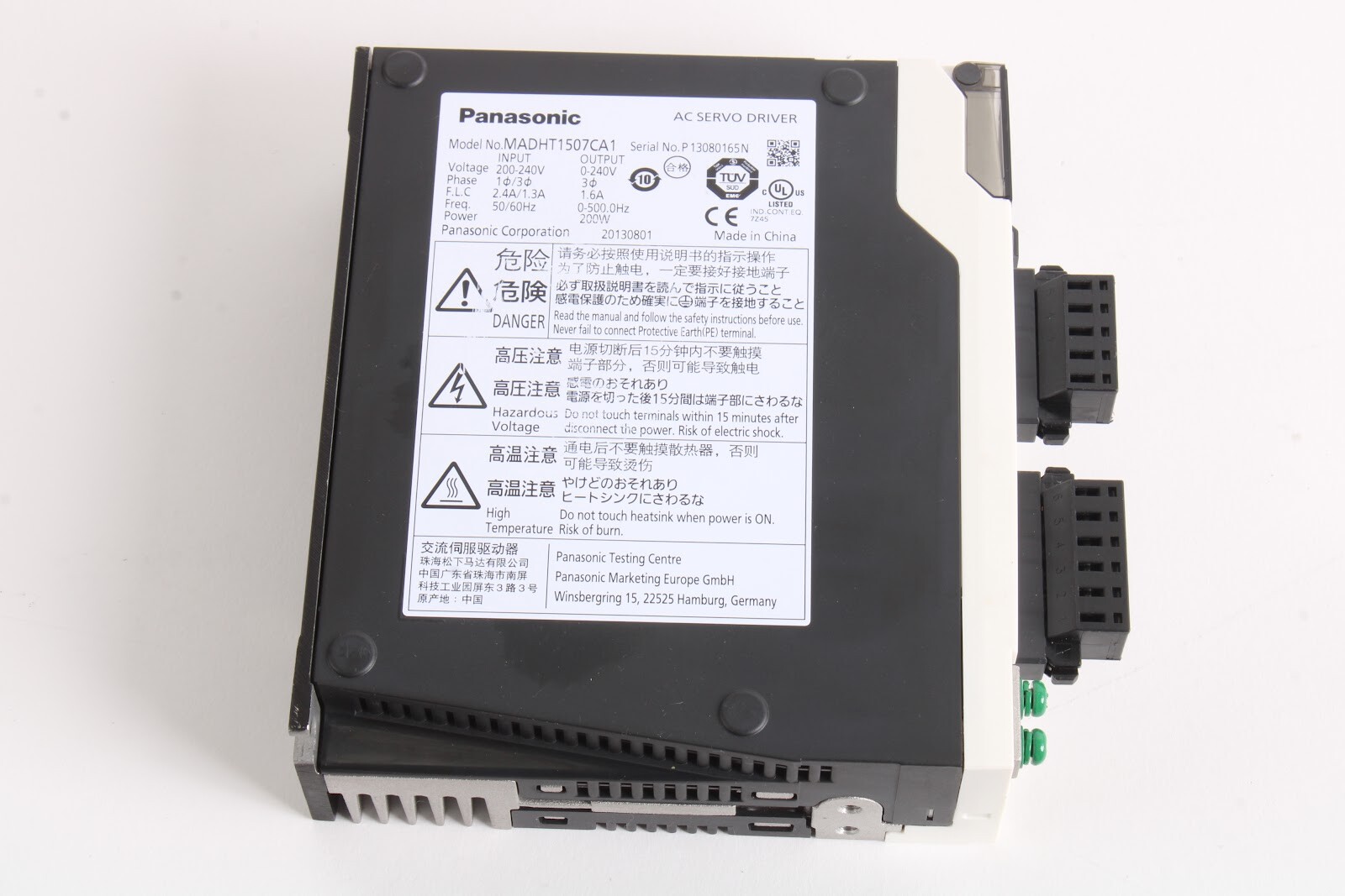 Panasonic MADKT1507CA1 200W AC Servo Drive W/ Connectors