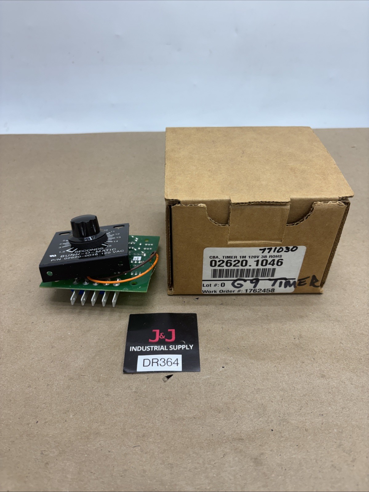 Bunn 02620.0046 Control Board, Timer, 120 Volt, 1.5 to 15 Seconds, Grinder