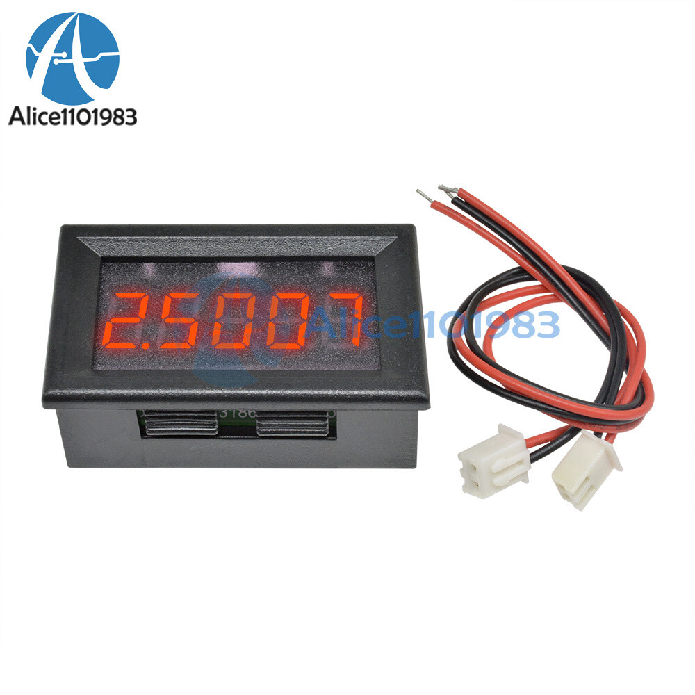 Red LED 5 Digit DC 0-4.3000-33.000V Digital Voltmeter Voltage Meter Car Panel