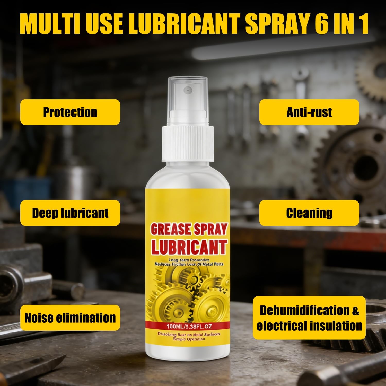 2Pcs Anti-Rust Lubricant Spray & Rust Remover, Remover for Metal,…