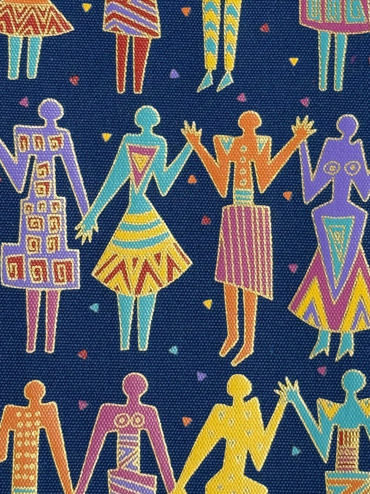 VINTAGE Laurel Burch Dancing Women Zip Padfolio/Organizer 13×10 Hong Kong NWT