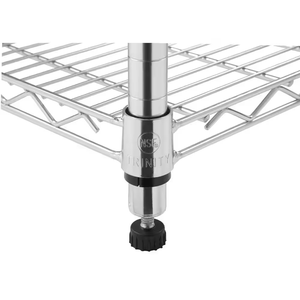 NEW Durable 72in 4-PACK EcoStorage Steel Poles Sturdy Chrome Finish for Shelving