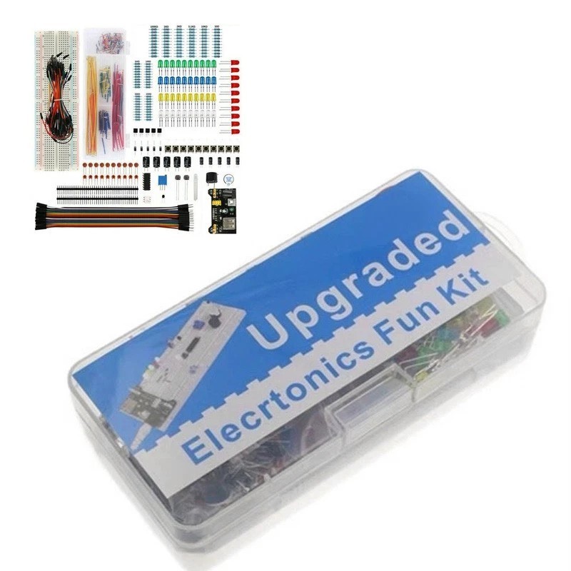 830 Tie Point Solderless Breadboard Kit MB-102 Power Supply Module Jumper Cable