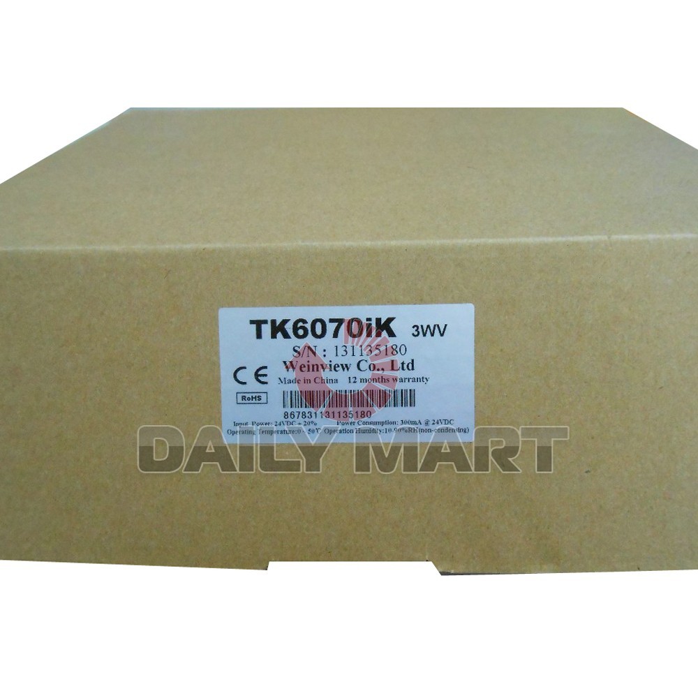 WEINTEK WEINVIEW TK6070IK NEW IN BOX 7″ TFT LCD 32-BIT 400MHz HMI PANEL DISPLAY
