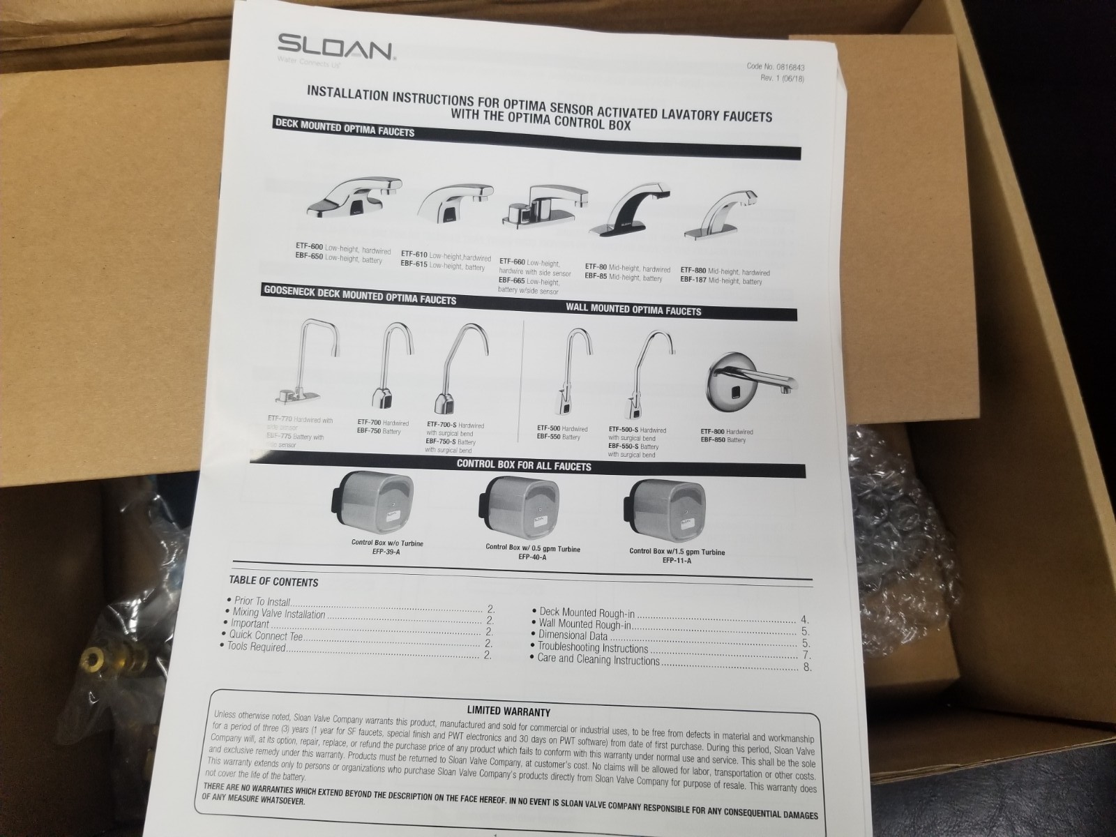 SLOAN 3315025BT EBF650 BATTERY OPERATED 1.9 MLP CHROME PLATE 0.5GPM NO PUMP ASIS