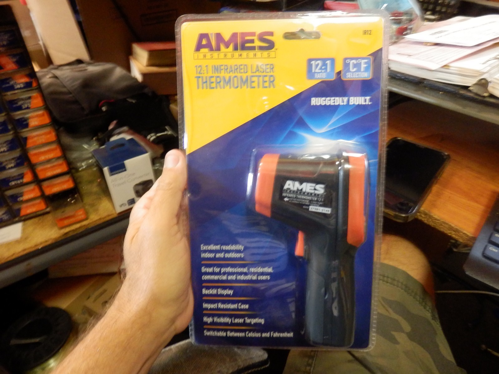 Infrared Laser THERMOMETER handheld gun AMES IR12 NEW!!!!!