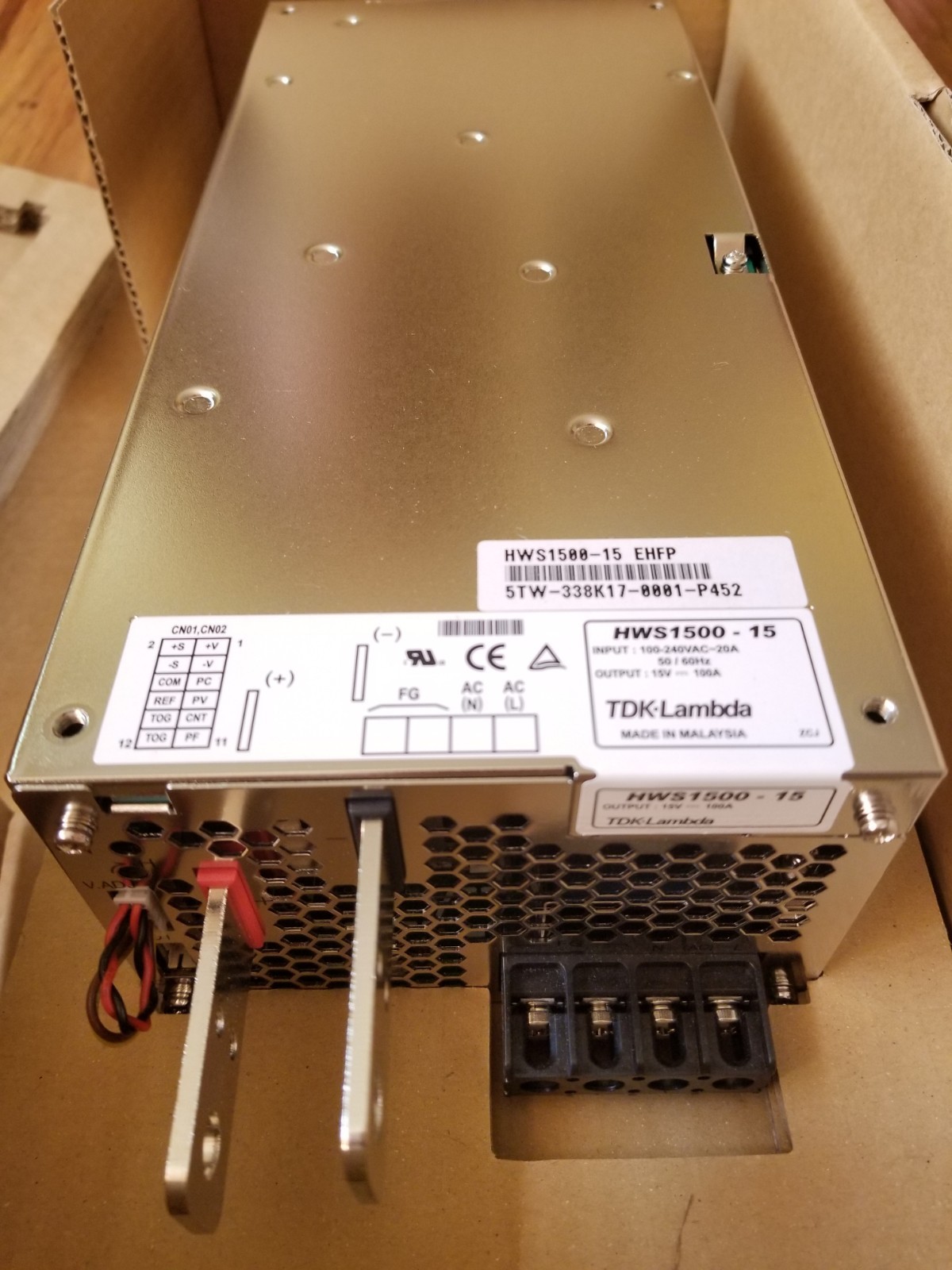 TDK-Lambda HWS1500-15 EHFP Switching Mode Power Supply Module 15V 100A