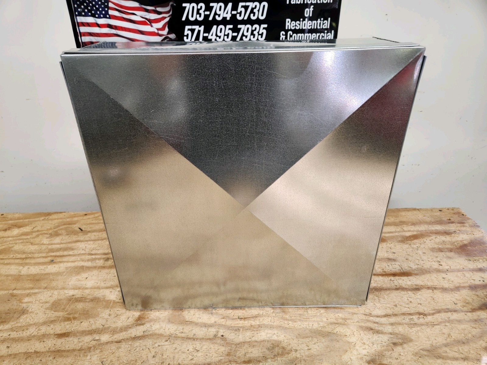 21″x21″x17″ tall furnace stand return air box duct hvac