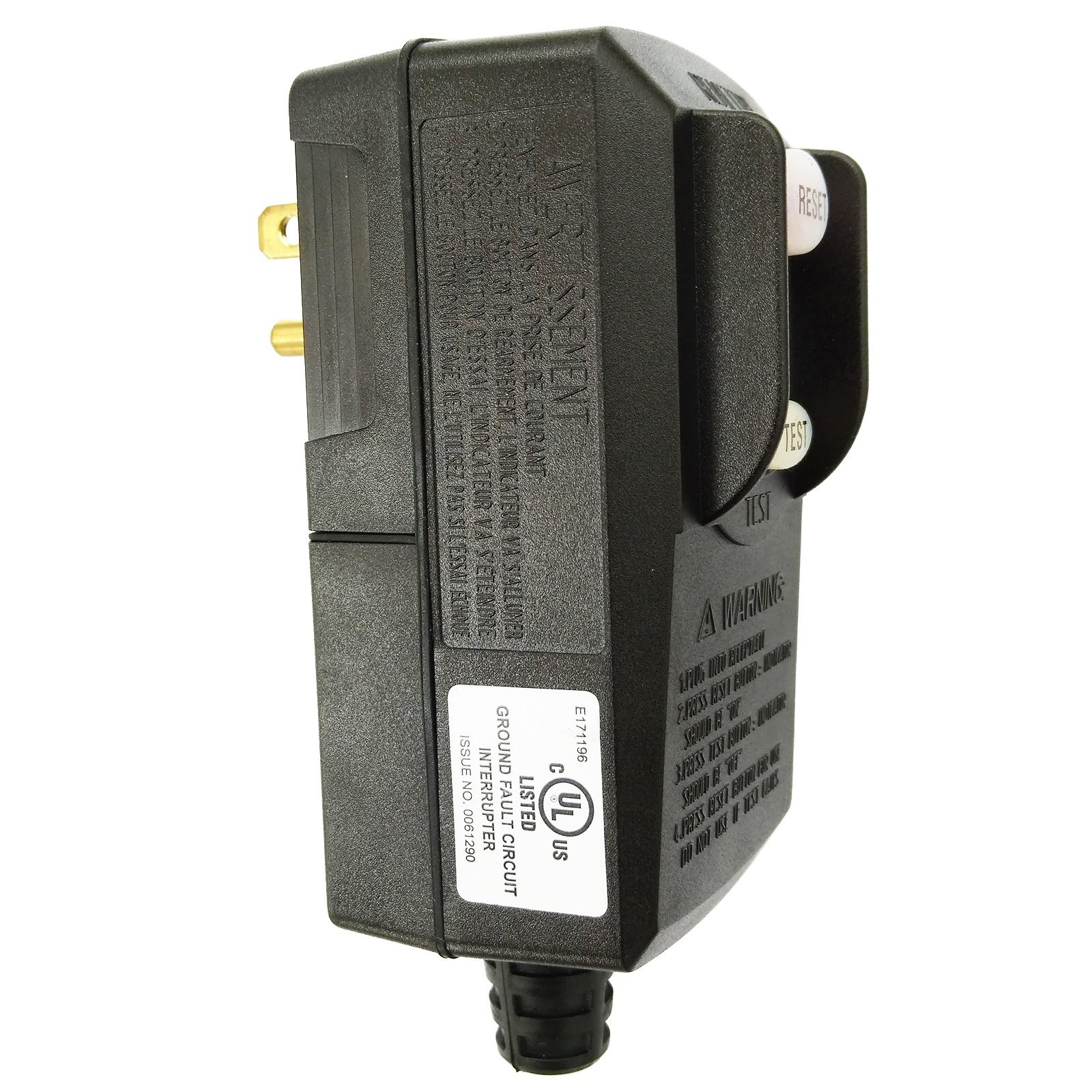 Gfci Plug Replacement 15 Amp 3 Prong Gfi Waterproof Circuit Breaker Ul