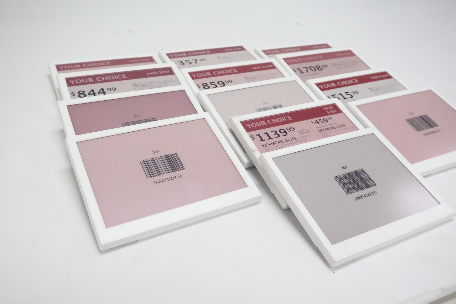 Lot of 13 SoluM TG-QR6000N Electronic Shelf Label Digital Price Tag – Untested