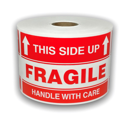 3×5 Fragile This Side Up Thank You Shipping Pallet Stickers 300 Labels P/R