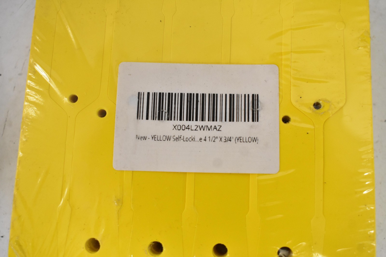 2pks YELLOW Self-Locking Arrow Key Tags 1,000 per pack Size 4 1/2 X 3/4 YELLOW